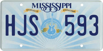 MS license plate HJS593