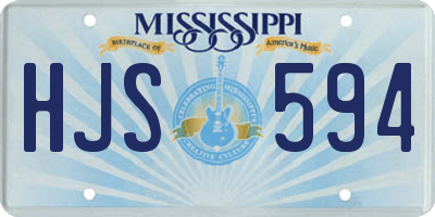 MS license plate HJS594