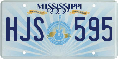 MS license plate HJS595