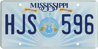 MS license plate HJS596