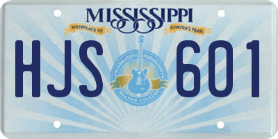 MS license plate HJS601
