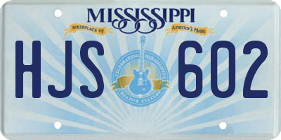 MS license plate HJS602