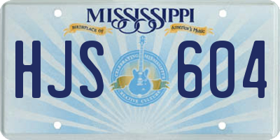 MS license plate HJS604