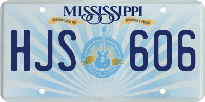 MS license plate HJS606