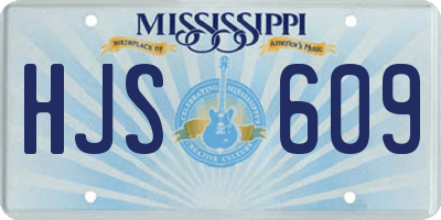 MS license plate HJS609