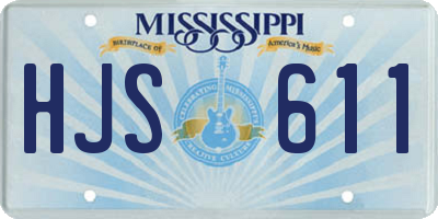 MS license plate HJS611