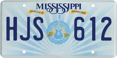 MS license plate HJS612