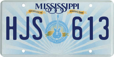 MS license plate HJS613