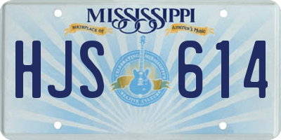 MS license plate HJS614
