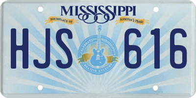 MS license plate HJS616