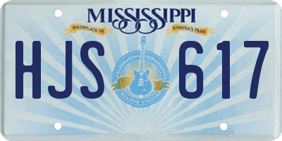 MS license plate HJS617
