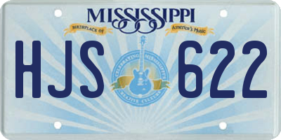MS license plate HJS622