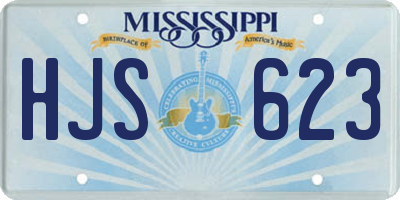 MS license plate HJS623