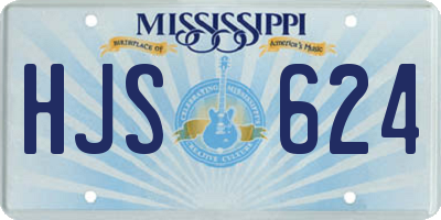 MS license plate HJS624
