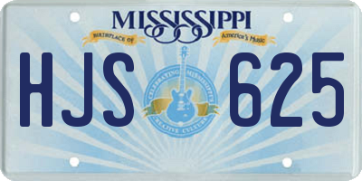 MS license plate HJS625