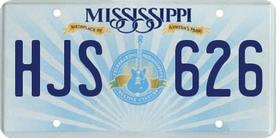 MS license plate HJS626
