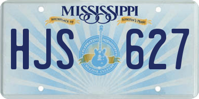 MS license plate HJS627