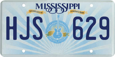 MS license plate HJS629