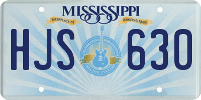 MS license plate HJS630