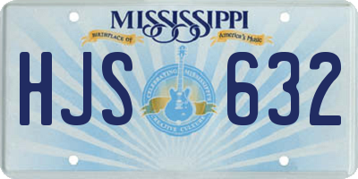 MS license plate HJS632