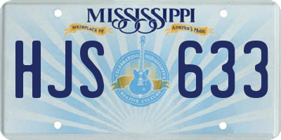 MS license plate HJS633