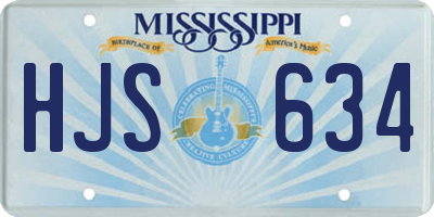 MS license plate HJS634