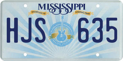 MS license plate HJS635