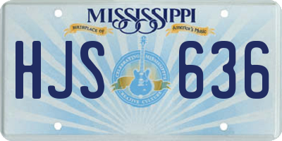 MS license plate HJS636