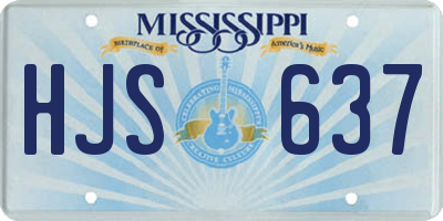 MS license plate HJS637