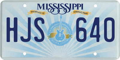 MS license plate HJS640