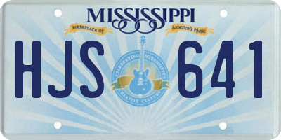 MS license plate HJS641