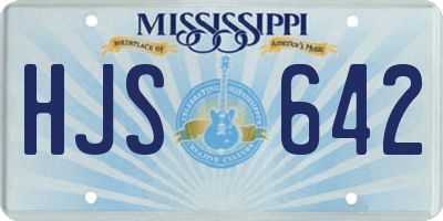 MS license plate HJS642