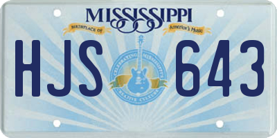 MS license plate HJS643