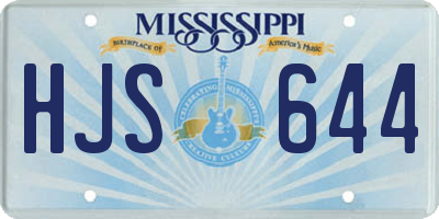 MS license plate HJS644