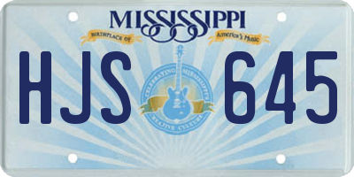 MS license plate HJS645