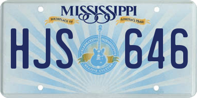 MS license plate HJS646