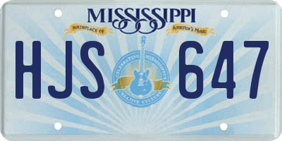 MS license plate HJS647