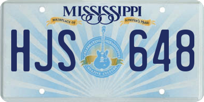 MS license plate HJS648