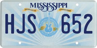 MS license plate HJS652