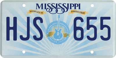 MS license plate HJS655