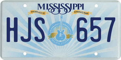 MS license plate HJS657