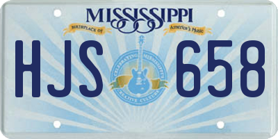 MS license plate HJS658