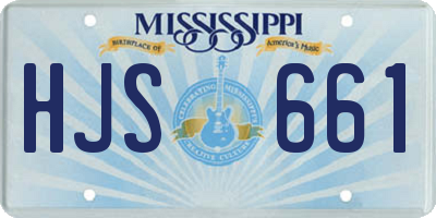 MS license plate HJS661