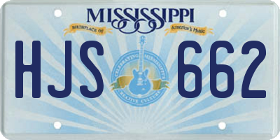 MS license plate HJS662