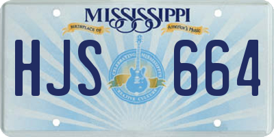 MS license plate HJS664