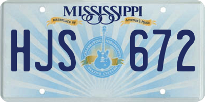 MS license plate HJS672