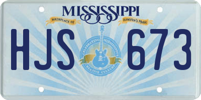 MS license plate HJS673
