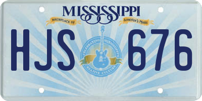 MS license plate HJS676