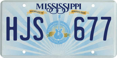 MS license plate HJS677