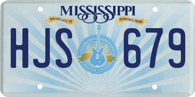 MS license plate HJS679